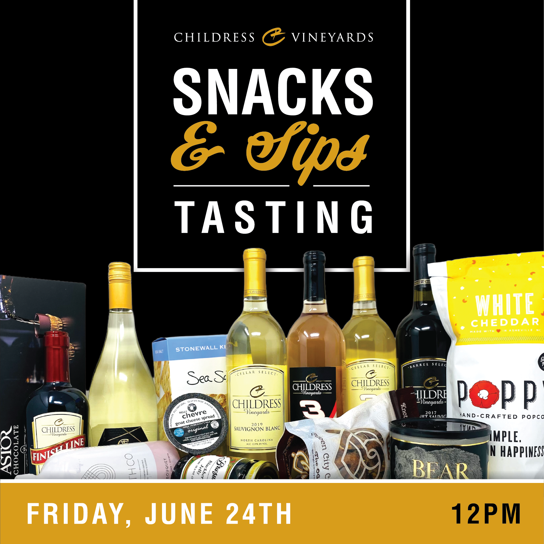 Childress Vineyards Event Snacks and Sips Tasting